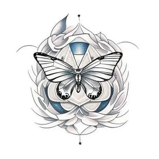 Butterfly Mandela  tattoo design idea