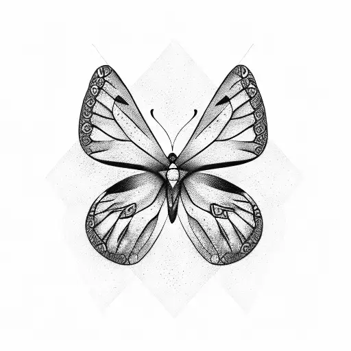 Butterfly Mandela  tattoo design idea
