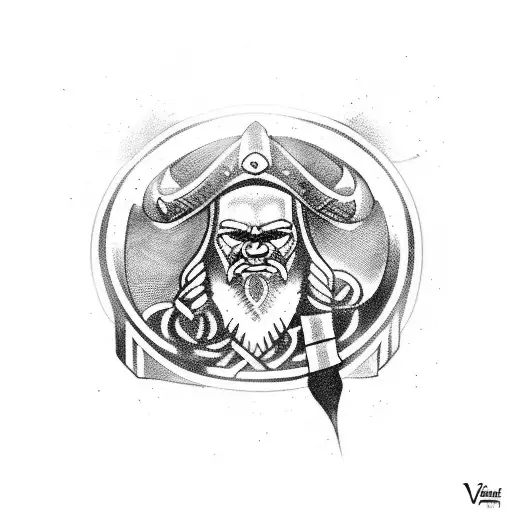 viking butcher tattoo design idea