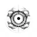 Odin's eye symbol combined with a quote from a Nordic poem tattoo design idea