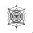 Odin's eye symbol combined with a quote from a Nordic poem tattoo design idea