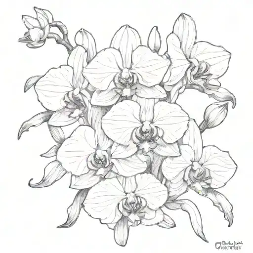 orchid, inscription inscription, If you had life eternal   tattoo design idea