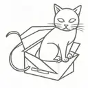 schrodinger's cat in a box tattoo design idea