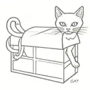 schrodinger's cat in a box tattoo design idea