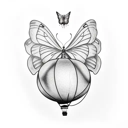 air balloon butterfly harry potter  tattoo design idea