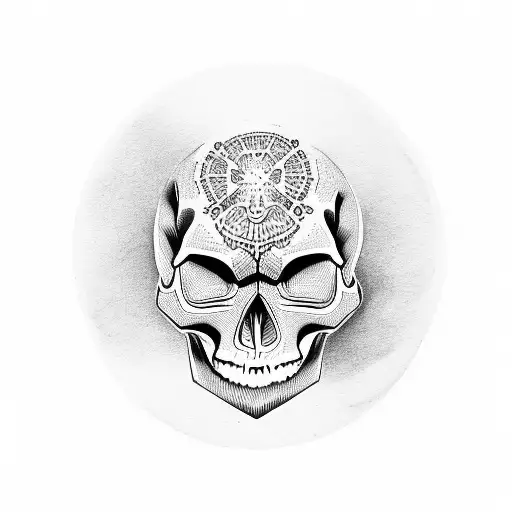 Skull Ghost tattoo design idea