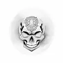 Skull Ghost tattoo design idea
