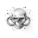 Skull Ghost tattoo design idea