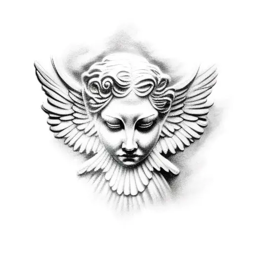 weeping angel tattoo design idea