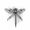 nature, smoke, forearm dragonfly tattoo design idea