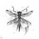 nature, smoke, forearm dragonfly tattoo design idea