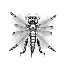 nature, smoke, forearm dragonfly tattoo design idea