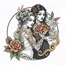 sarah and lucia tattoo design idea