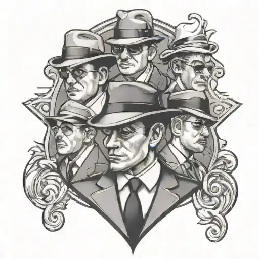 mafia lovers tattoo design idea