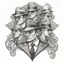 mafia lovers tattoo design idea