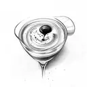 espresso martini at beach  tattoo design idea