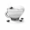 espresso martini at beach  tattoo design idea