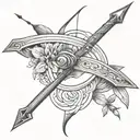 bow and arrow tattoo design idea