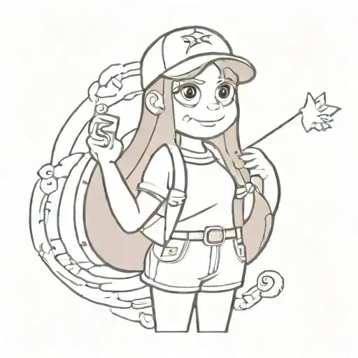 gravity falls cartoon Mabel  tattoo design idea