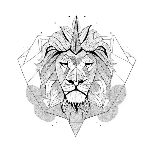 Taurus with Lion tattoo design idea