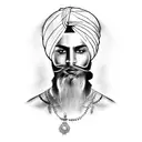 Sikh warrior   tattoo design idea