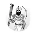 Sikh warrior   tattoo design idea