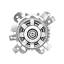 Motorcycle engine with gears and cogs intertwined tattoo design idea