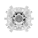 Motorcycle engine with gears and cogs intertwined tattoo design idea