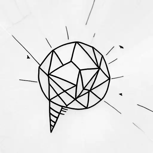 A minimalist tattoo of a paper airplane flying over a globe tattoo design idea