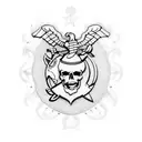 us marine corps tattoo design idea