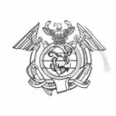 us marine corps tattoo design idea