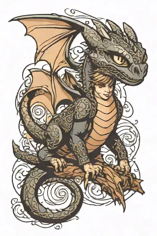 how to train your dragon tattoo design idea