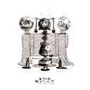 A balance scale with weights representing the different aspects of life, surrounded by intricate Japanese motifs tattoo design idea