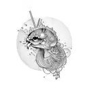 cocktail glass tattoo design idea