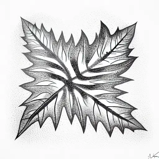 Leaf tattoo design idea