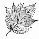 Leaf tattoo design idea