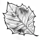 Leaf tattoo design idea