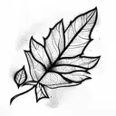 Leaf tattoo design idea