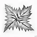 Leaf tattoo design idea