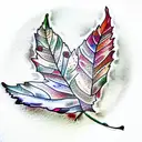 Leaf tattoo design idea