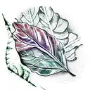 Leaf tattoo design idea
