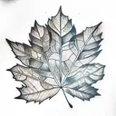 Leaf tattoo design idea