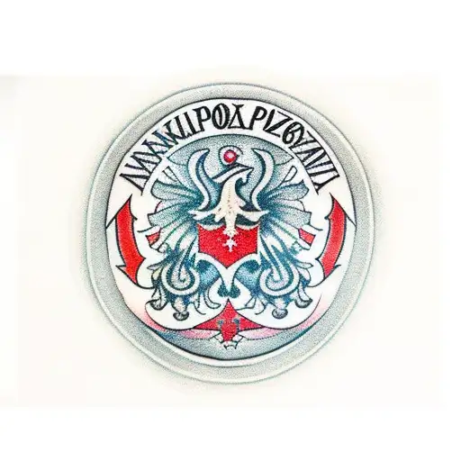polish crest with poppys tattoo design idea