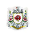 polish crest with flowers tattoo design idea