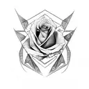 illuminati  with rose tattoo design idea