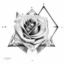 illuminati  with rose tattoo design idea