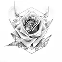 illuminati  with rose tattoo design idea
