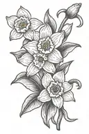 daffodil flowers tattoo design idea