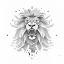 gladiator fighting lion tattoo design idea