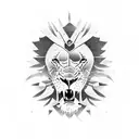 gladiator fighting lion tattoo design idea